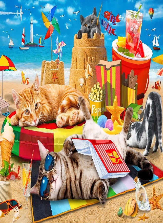 Mulic 300 Piece Puzzles for Kids Boys Girls Ages 6-8 8-10 10-12 - Jigsaw Puzzles for Adults - Beach Vacation - Image 1
